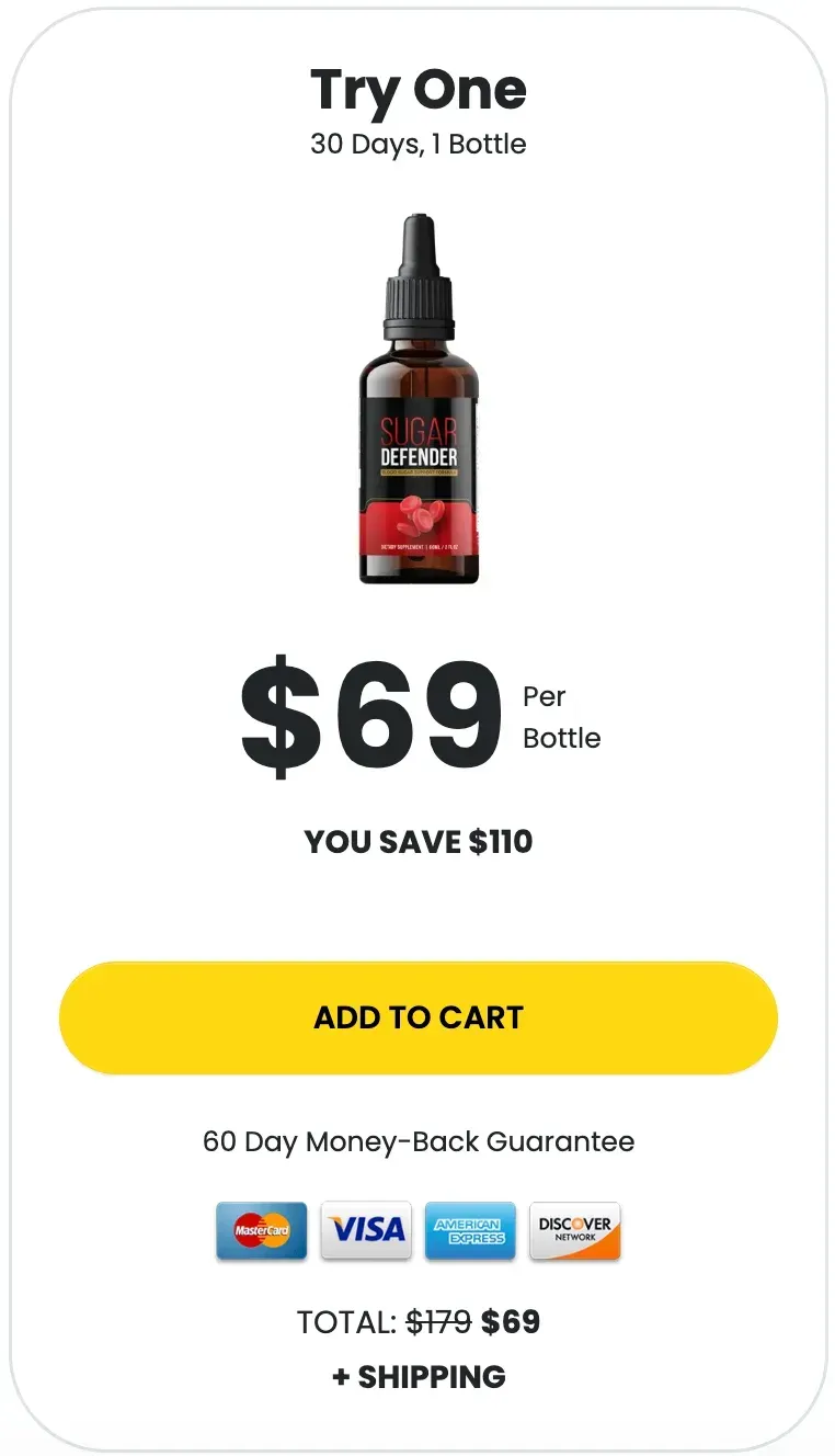 Sugar Defender Drops 1 Bottle