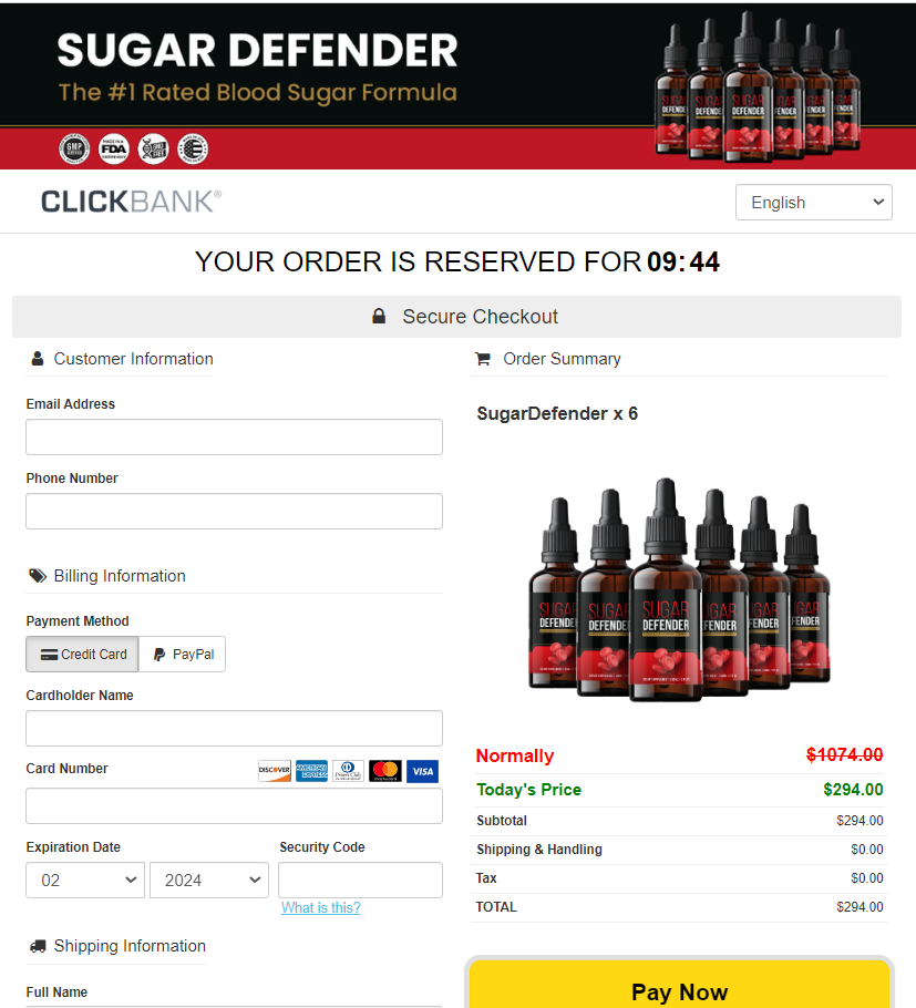 Sugar Defender Drops Buy